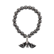 Load image into Gallery viewer, Hanging Bat Hematite Charm Bracelet
