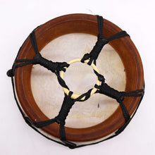 Load image into Gallery viewer, Shamanic Drum with Two Sticks Hamsa Decoration - 30cm Diameter
