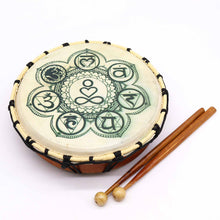 Load image into Gallery viewer, Shamanic Drum with Sticks Chakra  Decoration - 25cm Diameter
