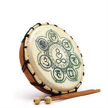 Load image into Gallery viewer, Shamanic Drum with Sticks Chakra  Decoration - 25cm Diameter
