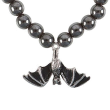 Load image into Gallery viewer, Hanging Bat Hematite Charm Bracelet
