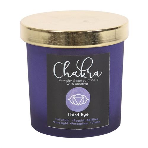 Lavender Fragranced Amethyst Crystal Chip Candle -Third Eye Chakra