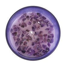 Load image into Gallery viewer, Lavender Fragranced Amethyst Crystal Chip Candle -Third Eye Chakra
