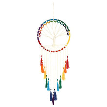 Load image into Gallery viewer, 100cm Rainbow Beaded Tree of Life Dreamcatcher
