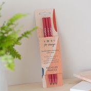 Pack of 3 pencils vent for change coral / geranium