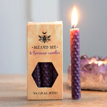 Load image into Gallery viewer, Pack of 6 Purple Beeswax Spell Candles
