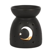 Load image into Gallery viewer, Black Mystical Moon Cut Out Oil Burner
