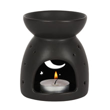 Load image into Gallery viewer, Black Mystical Moon Cut Out Oil Burner
