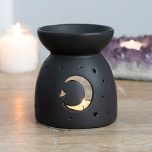 Load image into Gallery viewer, Black Mystical Moon Cut Out Oil Burner
