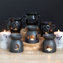 Load image into Gallery viewer, Black Mystical Moon Cut Out Oil Burner
