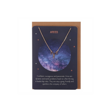 Load image into Gallery viewer, Aries Zodiac Necklace Card
