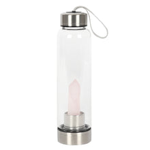 Load image into Gallery viewer, Rose Quartz Purifying Glass Water Bottle
