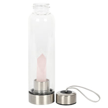 Load image into Gallery viewer, Rose Quartz Purifying Glass Water Bottle
